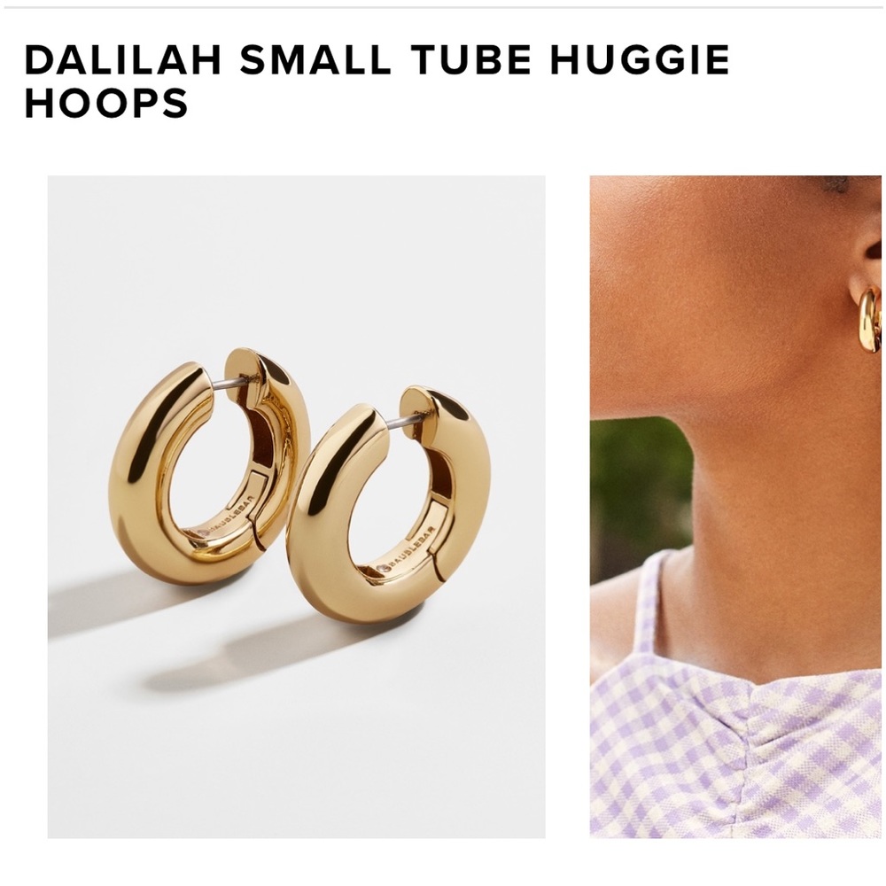 Baublebar Huggies earrings in gold